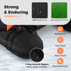 Inflatable float tube with 600D polyester cover, adjustable fishing rod holder, and comfortable backrest for fishing.