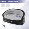 Inflatable loveseat couch with dimensions 56.5" x 29.5" x 38", supports 330 lbs, perfect for portable seating.