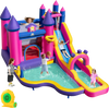 Inflatable Water Slide Princess Themed Bounce Castle with Climbing Wall 680W Blower Included