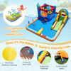 Inflatable water slide park with climbing wall, splash pool, and water cannon made of durable 420D oxford cloth for.