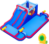 Inflatable Water Slide Park Giant Bounce House with Double Slides with 750W blower