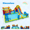 Inflatable Water Slide Bounce House with dimensions 197" x 161", featuring slides, climbing, and sports activities for.