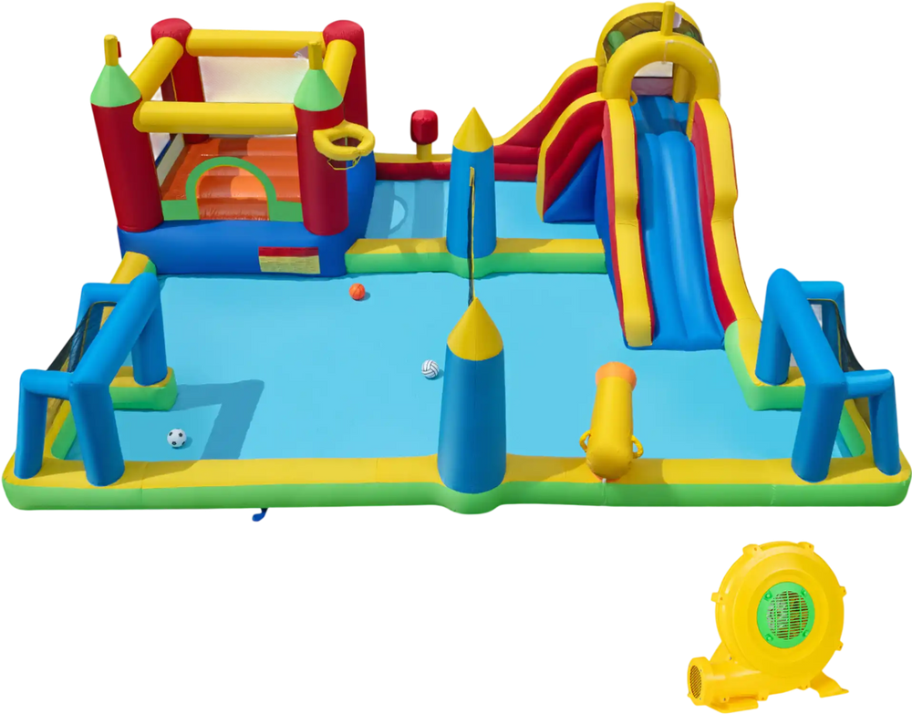 Inflatable Water Slide Bounce House 9-in-1 Jumping Castle with 780W Blower