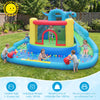 Dinosaur-themed inflatable water slide park with multiple play zones, designed for kids aged 3-10 for outdoor fun.