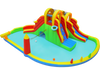 Inflatable Water Slide Park with 2 Long Slides and Climbing Walls for Yard Party