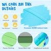 Close-up of the durable 420D Oxford cloth on the inflatable water slide, showcasing its tear-resistant and waterproof.