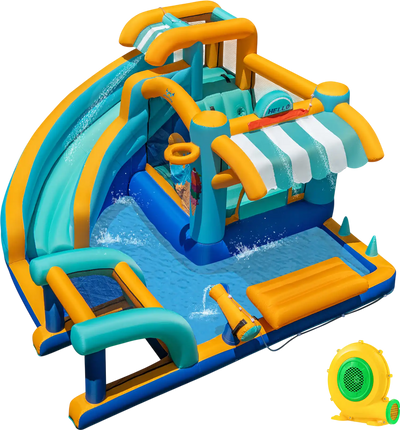 Costway Inflatable Water Slide Bounce House Kids Jump Castle w/ 680W Blower 278369514 New