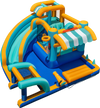 Inflatable Water Slide Bounce House Kids Jump Castle with Water Cannon