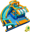 Inflatable Water Slide Bounce House Kids Jump Castle with 735W Blower