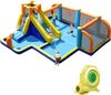 Giant Soccer-Themed Inflatable Water Slide with 735W Blower