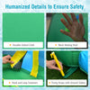 Durable Oxford cloth and mesh netting wall details of the inflatable water slide park for enhanced safety and fun.