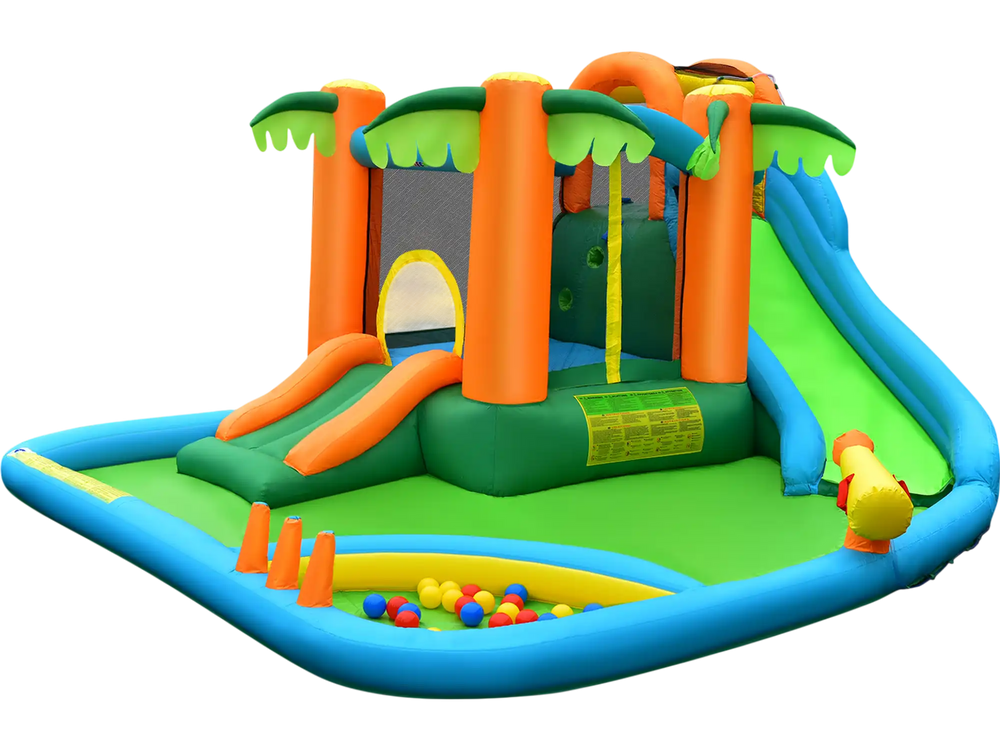 Inflatable Water Slide Park with Upgraded Handrail without Blower