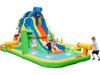 Inflatable Water Slide with Splash Pool and Climbing Wall for Oudoor Indoor without Blower