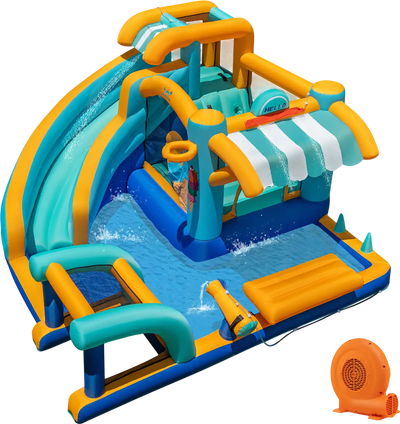 Costway Inflatable Water Slide Bounce House Kids Jump Castle w/ 750W Blower 984671523 New
