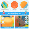 Close-up of the inflatable water slide's tear-proof 420D Oxford cloth and dense mesh fabric for durability and safety.