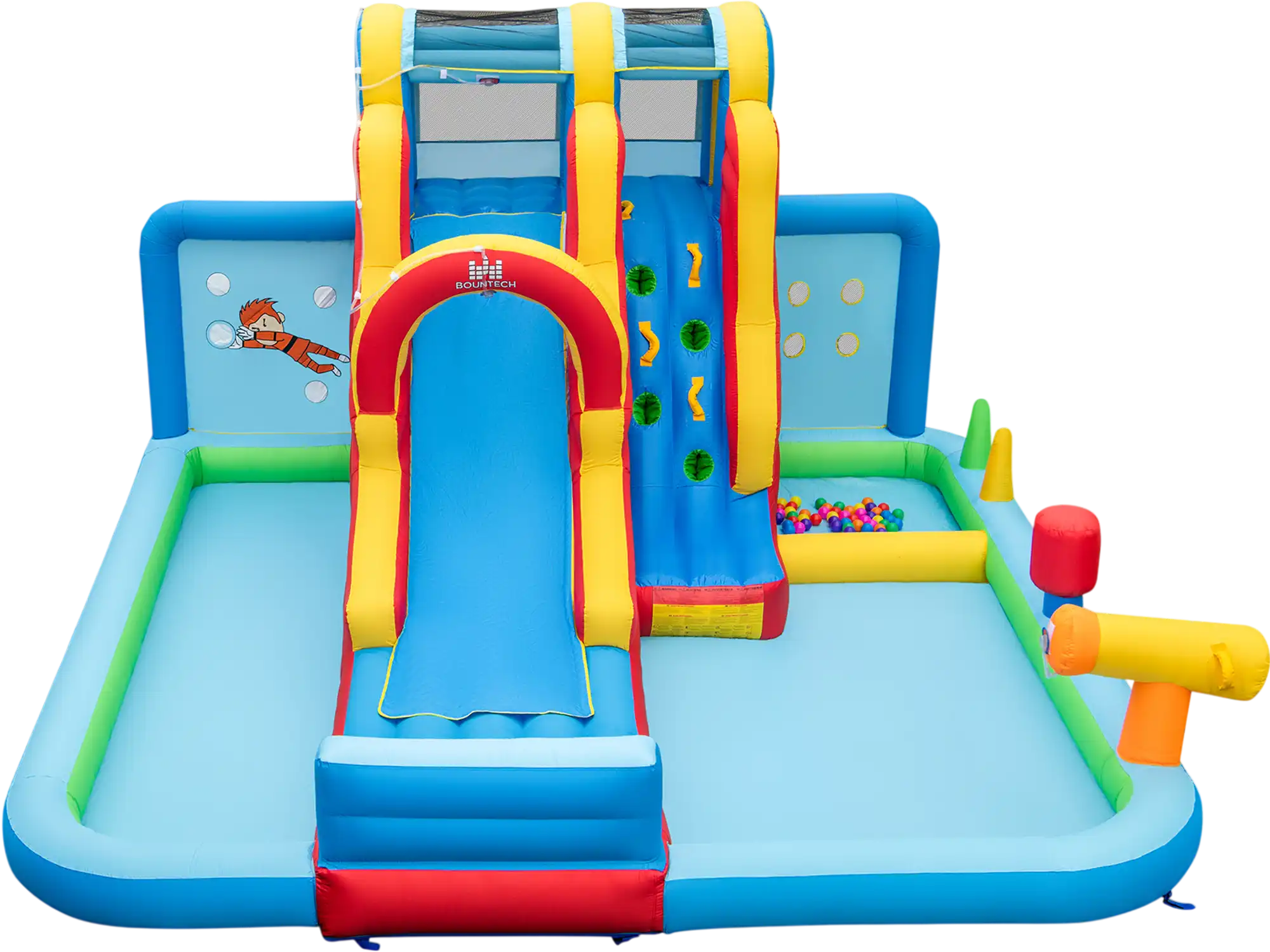 Costway Inflatable Water Slide Water Park Long Slide Splash Pools Ball Pit 21639845 New