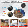 Inflation-free punching bag base designed for stability, fillable with 12 lbs of water or 18 lbs of sand for kids'.