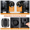 Detail of drip-proof faucet and reliable latches on insulated beverage dispensers set for mess-free serving.