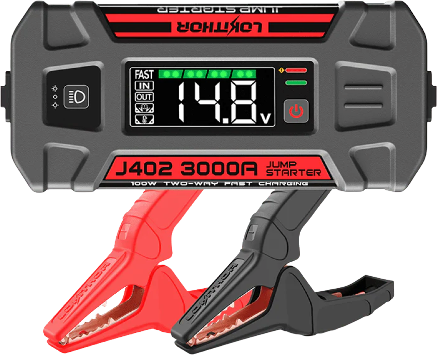 Lokithor J402 Jump Starter 100W 12V 3000A Two-Way Fast Charging New