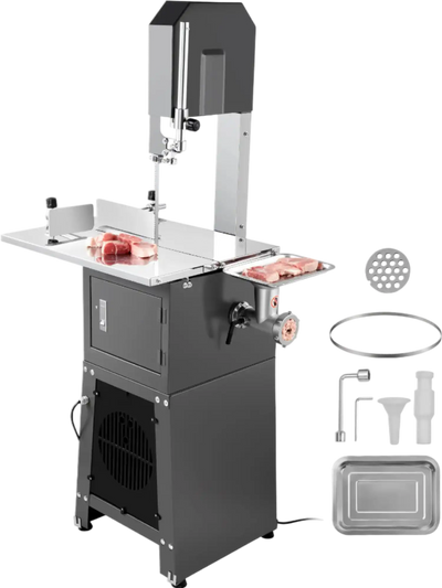 Vevor Commercial Electric Meat Bandsaw 550W with Saw and Grind Functions New