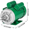 Vevor Electric Motor 2 HP Farm Duty 1725 RPM Single Phase 115/230V TEFC 7/8" Shaft New