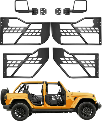 Vevor 4-Door Tube Doors for 2018-2024 Jeep Wrangler JL and Gladiator JT New