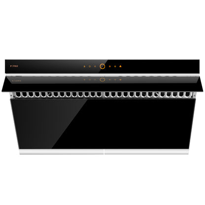 FOTILE 36-inch Prestige Series under-cabinet/wall-mount range hood JQG9006, front view, open