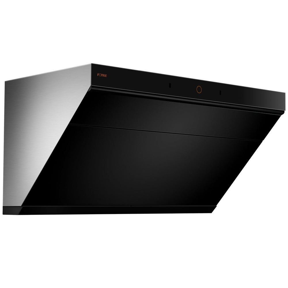 FOTILE 36-inch VentiCore under-cabinet/wall-mount range hood JQG9015, left side view, closed