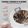 Vevor Chicken Plucker 20" Stainless Steel Drum With 108 Soft Fingers 120V 500W New