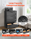 Vevor Metal File Cabinet 4 Drawer with Lock Vertical Filing Storage for Home Office Black New