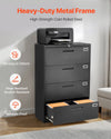 Vevor Metal File Cabinet 4 Drawer with Lock Vertical Filing Storage for Home Office Black New