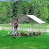 Vevor Walk-In Metal Chicken Coop 9.8' x 13.1' x 6.5' with Galvanized Steel Frame and Spire Roof New