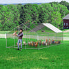 Vevor Walk-In Metal Chicken Coop 9.8' x 19.6' x 6.5' with Galvanized Steel Frame and Spire Roof New
