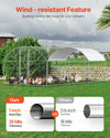 Vevor Walk-In Metal Chicken Coop 9.8' x 19.6' x 6.5' with Galvanized Steel Frame and Dome Roof New