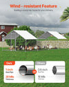 Vevor Walk-In Metal Chicken Coop 9.8' x 26.2' x 6.5' with Galvanized Steel Frame and Spire Roof New