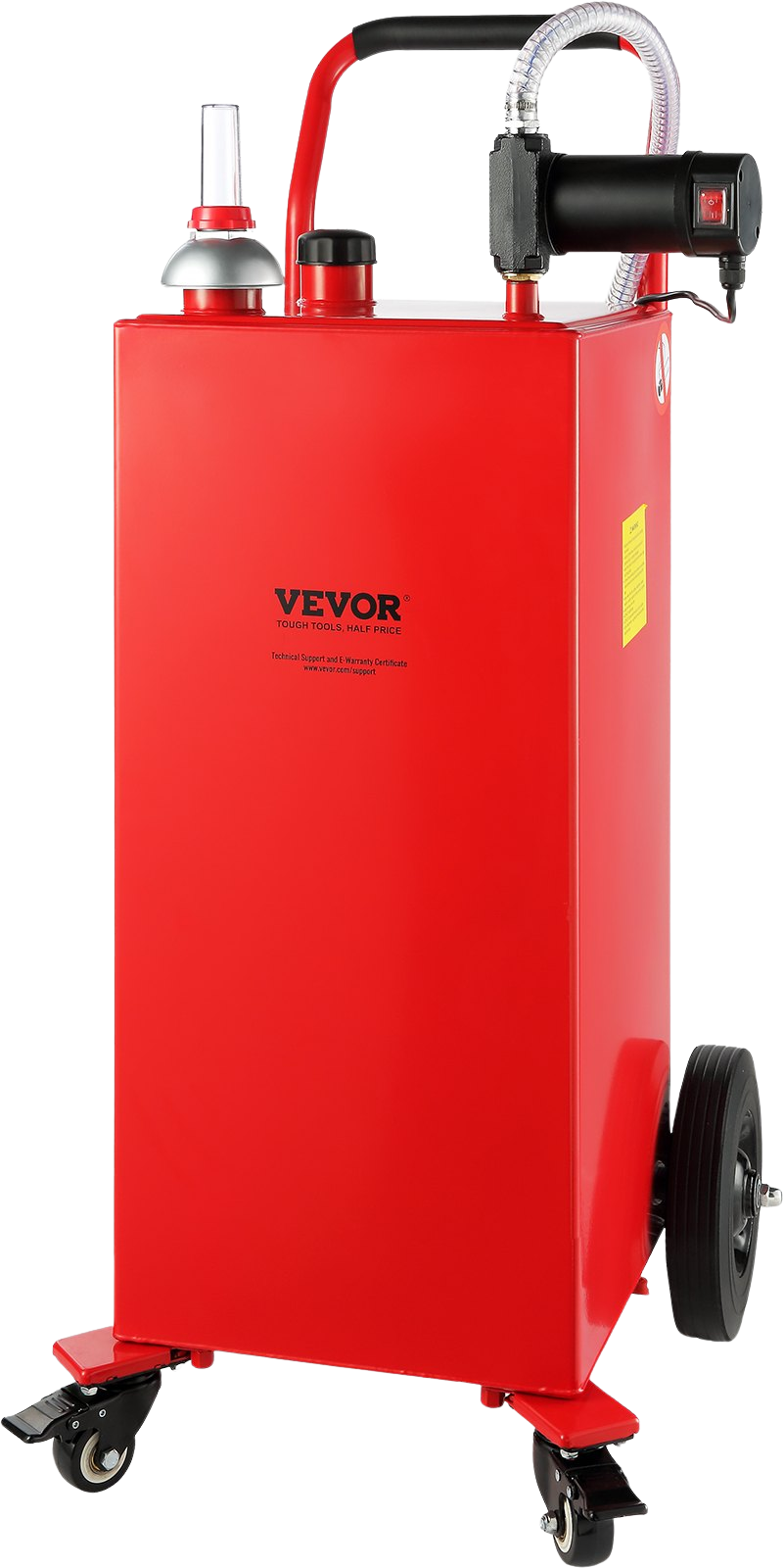 Vevor Fuel Caddy 30 Gal 180W Portable Storage Tank with Electric Pump 6.2 Gal/min Max Flow New