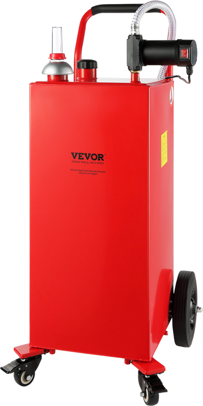 Vevor Fuel Caddy 30 Gal 180W Portable Storage Tank with Electric Pump 6.2 Gal/min Max Flow New