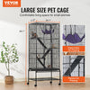Vevor Metal Small Animal Cage 69" 4-Tier Rolling Cage with 3 Ramps and Tray New