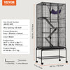 Vevor Metal Small Animal Cage 69" 4-Tier Rolling Cage with 3 Ramps and Tray New
