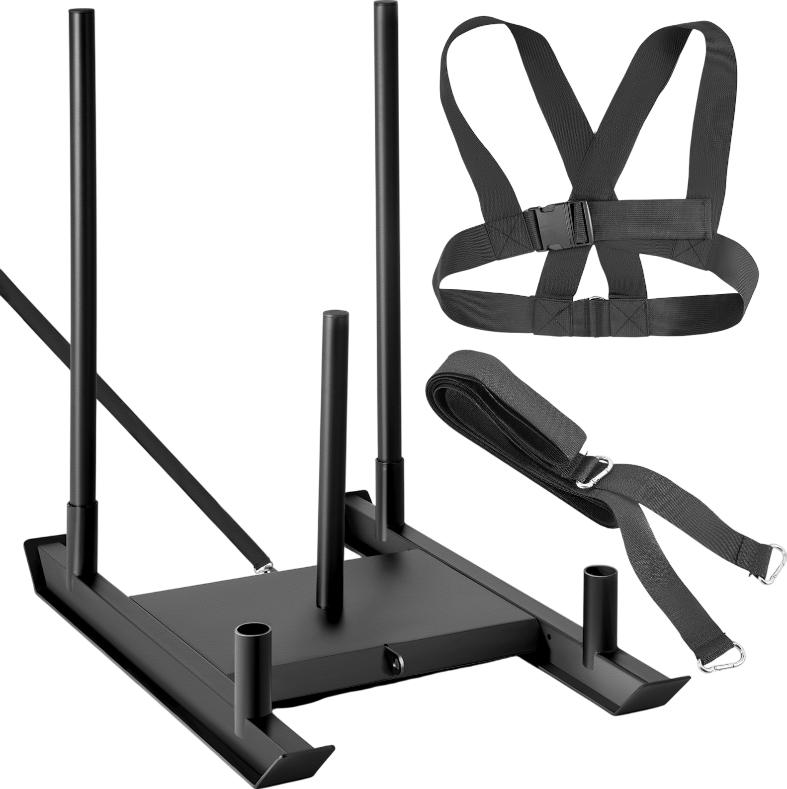 Vevor Weight Sled System 500 Lbs Capacity for Push Pull Drag Training with Standard and 2