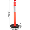 Vevor Traffic Delineator Posts 44" Height 10" Reflective Band with Rubber Base 12-Pack New