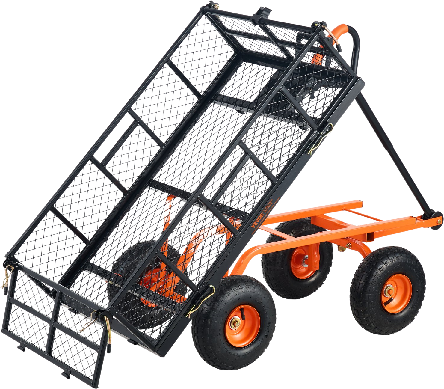 Vevor Dump Cart 880 lbs. Capacity 3.2 cu. ft. Steel Garden Utility 10