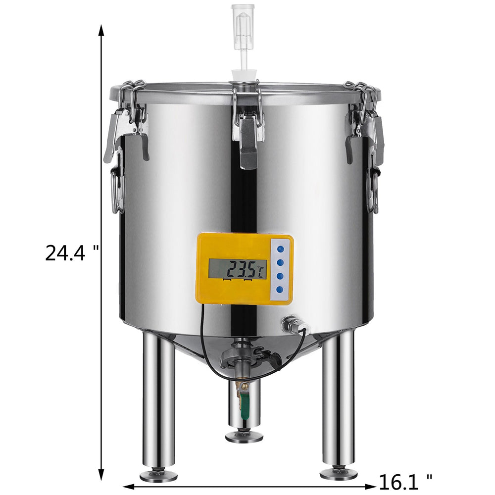 Vevor Stainless Steel Brew Fermenter 13.2 Gallon with Conical Base for Home Brewing New