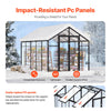 Vevor Polycarbonate Walk-In Greenhouse 8' x 10' with Aluminum Frame and Roof Vents New