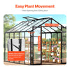 Vevor Polycarbonate Walk-In Greenhouse 8' x 10' with Aluminum Frame and Roof Vents New