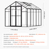 Vevor Polycarbonate Walk-In Greenhouse 8' x 10' with Aluminum Frame and Roof Vents New