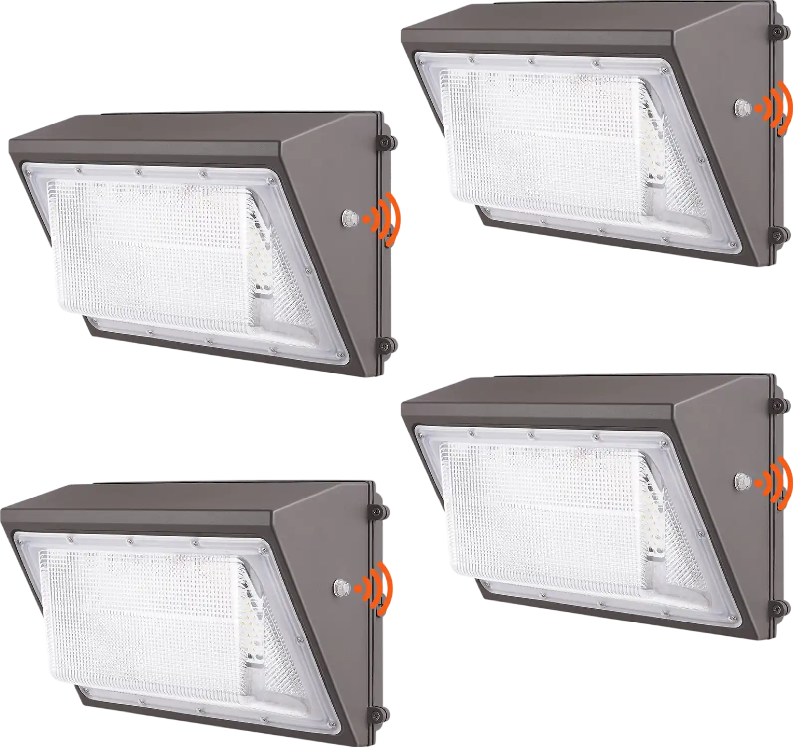 Vevor LED Wall Pack Lights 120W 11000LM 5000K IP65 Waterproof Intelligent Light Sensing 4-Pack New