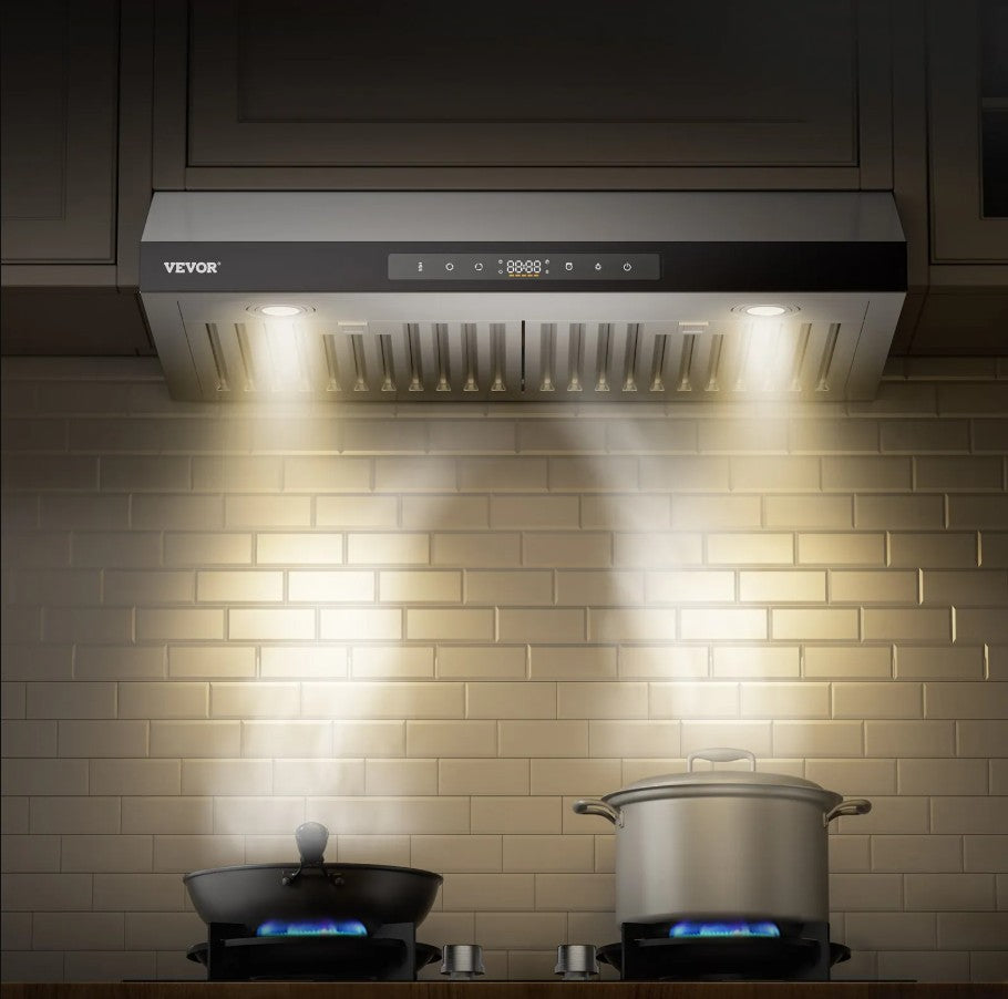 Vevor Under Cabinet Range Hood 36" 900 CFM Stainless Steel Touch and Gesture Control New