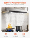 Vevor Under Cabinet Range Hood 36" 900 CFM Stainless Steel Touch and Gesture Control New