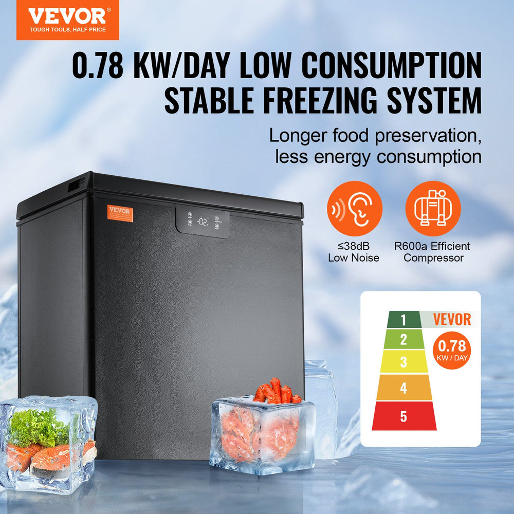 Vevor Chest Freezer 3.88 Cu. Ft. 110 L Deep Freezer with Adjustable Thermostat New